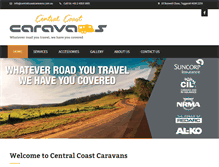 Tablet Screenshot of centralcoastcaravans.com.au